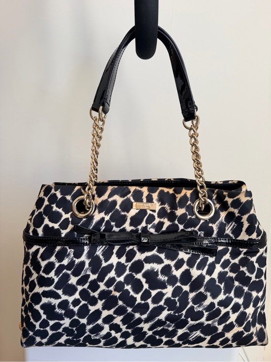 kate spade Handbags - Kate Spade Leopard Print Tote – Gold Chain Strap Shoulder Bag